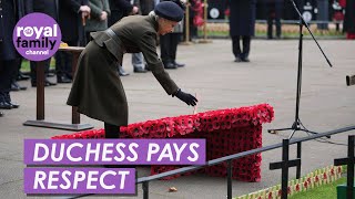 Duchess of Gloucester Steps in For Unwell Queen Camilla at Remembrance Ceremony [upl. by Sairacaz]