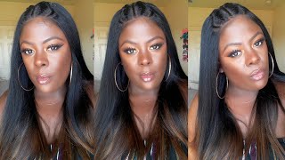 Super Easy Braided Frontal  NO GLUE  Mayde CeCe  EBONYLINE [upl. by Eisseb227]