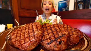 【大食い】エイプリルフールの如き量のお肉を皆でかっくらいにいく日 in ステーキマエダ【モッパン】【MUKBANG】 [upl. by Atilehs]