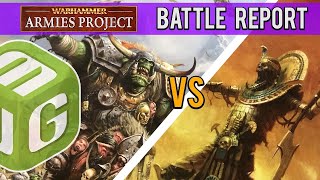 Orcs and Goblins vs Tomb Kings Warhammer Armies Project Battle Report Ep 53 [upl. by Lynnell]