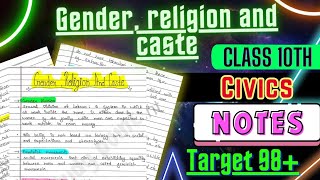 Gender religion and caste  Notes Class 10 CBSE  SST civics Chapter 3 Notes ‎Edustudypoint [upl. by Nennek553]