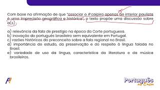 ENEM PPL 2020  ESTUDOS DA LÍNGUA  De acordo com alguns estudos uma inovação do português [upl. by Cotsen]