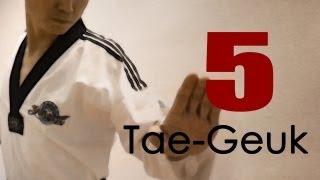 WT Taekwondo Poomsae Taegeuk 5 Jang  Explanations  태극 5장  TaekwonWoo [upl. by Tteraj887]