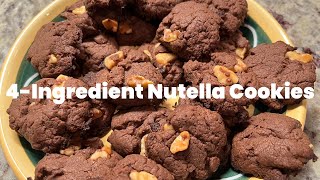 Easy 4ingredient Nutella cookie recipe that is ready in minutes [upl. by Ev]