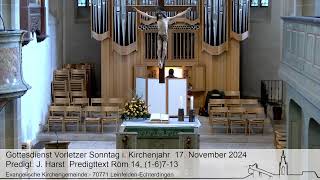 Livestream  Gottesdienst vom 17112024 aus der Stephanuskirche [upl. by Hsinam283]