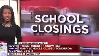 Storm triggers snow day Many schools closed tomorrow [upl. by Weisburgh]