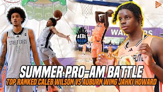 AEBL ProAm basketball game gets CRAZY l Caleb Wilson vs Auburn commit Jahki Howard [upl. by Filmer]