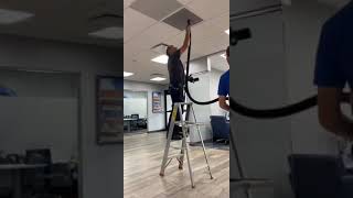 Cleaning Out Ceiling Air Conditioner Return Vents [upl. by Rozella]