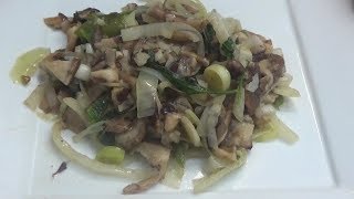 Como hacer hongos shiitake salteados receta vegana facil y rapida [upl. by Sebbie]