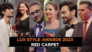 Lux Style Awards  LSA 2023  Red Carpet  Hania Aamir  Kaifi Khalil  Dananeer  FUCHSIA Coverage [upl. by Haikezeh]