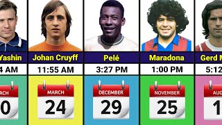 Time Of Death Famous Football Players [upl. by Casta]