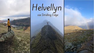 Helvellyn in January  first time going across Striding Edge  the Lake District [upl. by Jennee]