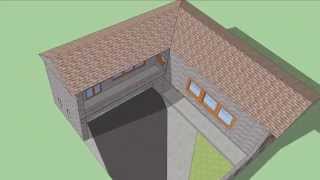 Sketch Up Two Storey House [upl. by Yancy]