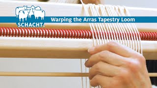 Warping the Arras Tapestry Loom [upl. by Aihtiekal]