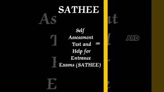 Self Assessment Test and Help for Entrance Exams SATHEE scheme [upl. by Cortie]