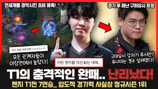 천하의 T1이 퍼펙트 게임 당했다 젠지전 7연패 충격 갑자기 루시안 나미 들고 온 구케듀오 밴픽부터 인게임까지 모두 밀렸다 롤이슈 붐바야 [upl. by Bronk]