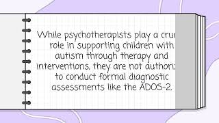 quotUnlocking Potential The Power of ADOS2 Assessment at the Autism Center for Kidsquot [upl. by Rosalie]