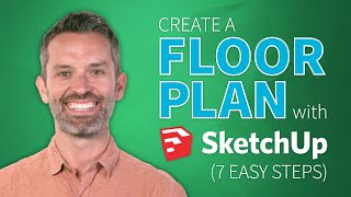 SketchUp Interior Design Tutorial — How to Create a Floor Plan in 7 EASY Steps [upl. by Ahtikal]