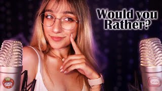 ASMR  EartoEar Whispers while playing quotWould you Ratherquot 👀 [upl. by Elirpa]