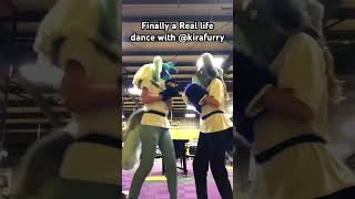 Finally a real life dance with KiraFurry12 music love dance cover realdance furry fursuit [upl. by Tterab101]