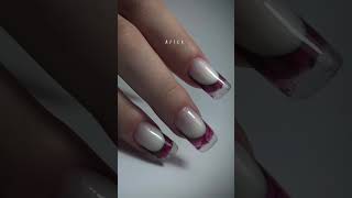 WHAT IS THIS😱😱😱 French Nails trending nails nailart nailtech satisfying [upl. by Anoved]