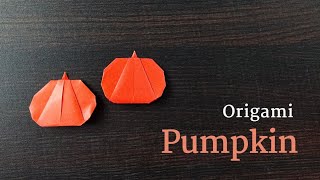 Easy Origami Pumpkin Halloween Paper Pumpkin Halloween Craft Halloween Origami [upl. by Adnesor]