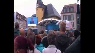 Proteste gegen Angela Merkel CDU in Apolda Thüringen 13092014 für Frieden mit Russland [upl. by Claudette]