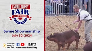 Carroll County 4H amp FFA Fair Swine Showmanship 7302024 [upl. by Siroved]