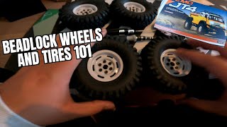 How to setup RC Crawler Beadlock wheels and tires kit crossRC JT4 [upl. by Yeblehs916]