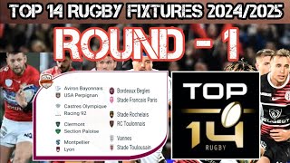 🔴 Top 14 Rugby Round 1 Fixtures 2024 top14 franceleague Rugby [upl. by Oneill]