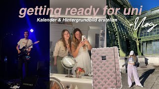 getting ready for uni 🌝 Kalender amp Hintergrundbild gestalten  Vlog  LisaSophie [upl. by Eniwtna409]