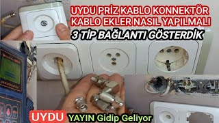 UYDU TV Prizi L TİP Konnektör Kablo Ek 3 Tip Bağlantı Nasıl Yapılır [upl. by Ahseinaj]