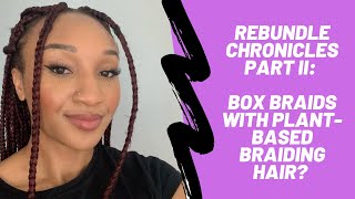 Rebundle Chronicles Part II Getting Box Braids with PlantBased Braiding Hair [upl. by Brothers710]