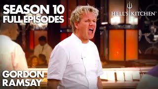 ITS FING RAW  Hells Kitchen  Season 10  Episodes 1 2 3  Gordon Ramsay [upl. by Jerrine]