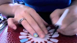 beach nails tutorial  long amp short nails [upl. by Dnalyram]