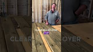 How to stain wood MAKE SURE TO SEAL IT shortsremodel [upl. by Ohara]