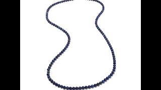 Jay King Lapis Bead Sterling Silver 42quot Necklace [upl. by Alveta]