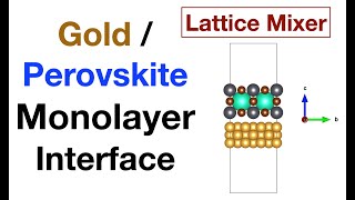 Build Interface cubic CsPbBr3 001  cubic Au 001 with LatticeMixer and VESTA [upl. by Ellswerth]