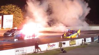 Jet Funny Cars  2017 Night Of Fire at Lebanon Valley Dragway [upl. by Pasol]