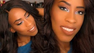 Neutral Makeup with POP of Color Spring Makeup Tutorial for dark skin [upl. by Jack]