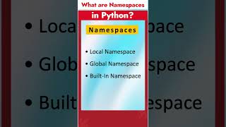 What are namespaces in Python   Most asked Interview QampA [upl. by Otreblon173]