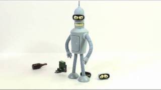 Video Review of the Toynami Futurama Series 3 figure Bender [upl. by Gnehp]