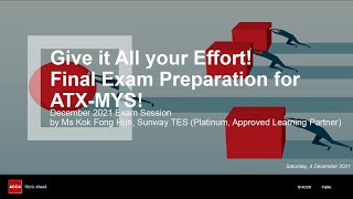 Give it All your Effort Final Exam Preparation for ATXMYS December 2021 Examination [upl. by Berger]