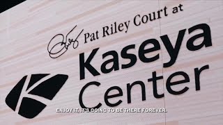 Miami Heat will unveil Pat Riley Court at their season opener against Orlando Magic [upl. by Haduj843]