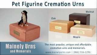 Figurine Pet Urns for Ashes  Wood Pet Cremation Urns [upl. by Edak]