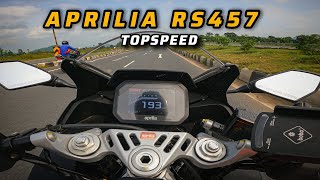 Aprilia rs457 topspeed [upl. by Siul]