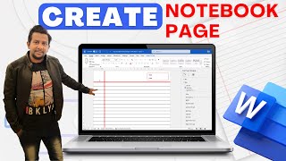 How to make Notebook Paper in MS Word  MS Word Me Notebook Page Kaise Banate Hain  Word Tips [upl. by Tterab]