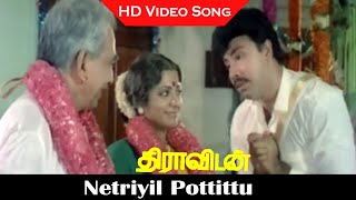 Netriyil Pottittu Song  Dravidan Movie  Sathyaraj Srividya  Old Songs  SPB Hits  HD [upl. by Ryan]