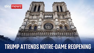 Donald Trump joins world leaders at the NotreDame ceremony marking its restoration [upl. by Monie598]