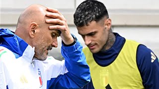 quotScamacca vai lungoquot Spalletti concentratissimo prima di SpagnaItalia  Euro2024 [upl. by Odlonyer]